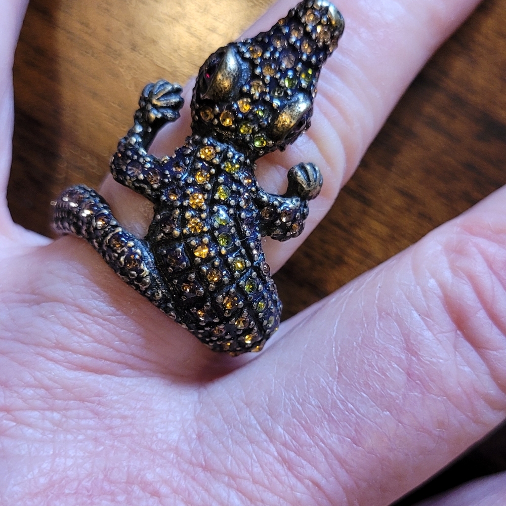 Ladies Alligator ring. Adjustable - Picture 4 of 5